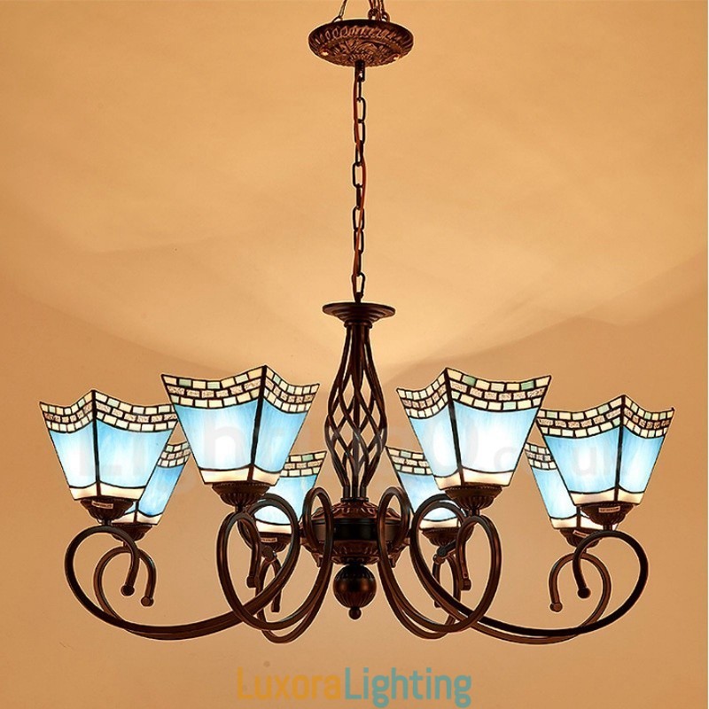 Designer Touch Decorative 8 Light Mediterranean Style Integrated Metal Chandelier
