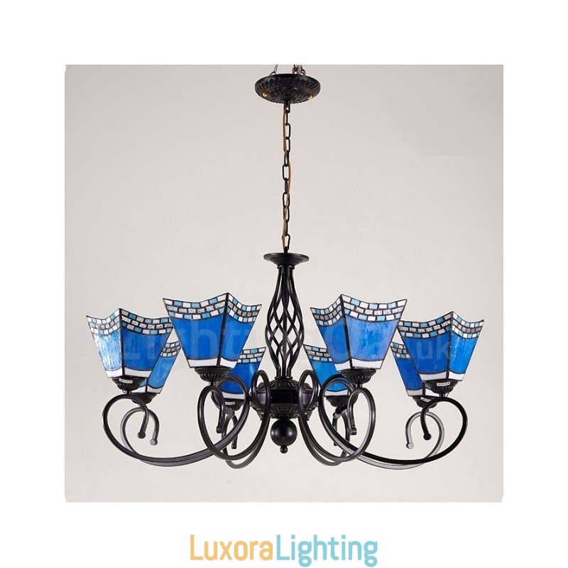 Designer Touch Decorative 8 Light Mediterranean Style Integrated Metal Chandelier