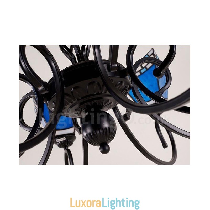 Designer Touch Decorative 8 Light Mediterranean Style Integrated Metal Chandelier