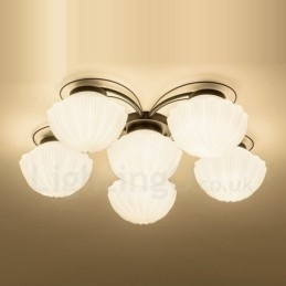 Designer Touch Decorative 6 Light Rustic Lodge Integrated Chandelier