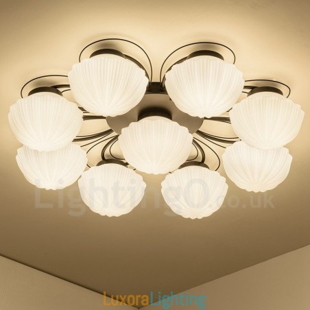 Designer Touch Decorative 9 Light Rustic Lodge Integrated Chandelier