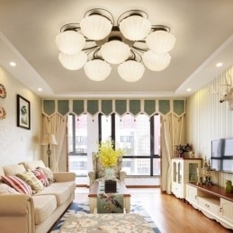 Designer Touch Decorative 9 Light Rustic Lodge Integrated Chandelier