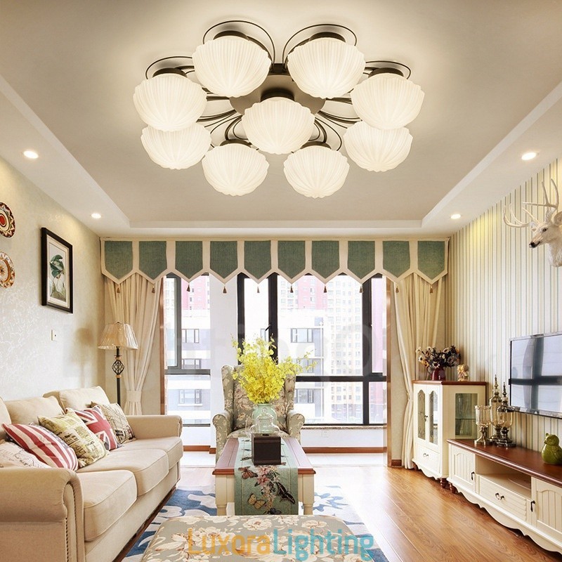 Designer Touch Decorative 9 Light Rustic Lodge Integrated Chandelier