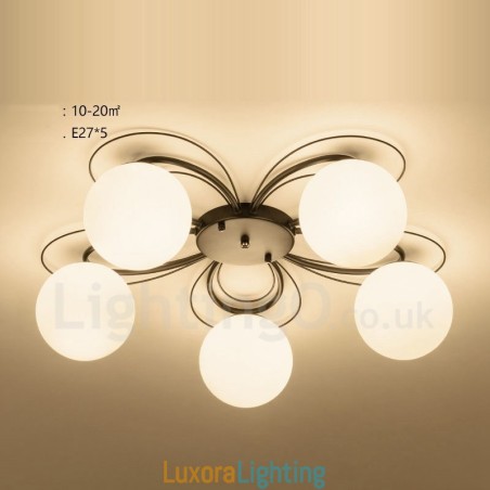 Designer Touch Decorative 5 Light Rustic Lodge Integrated Chandelier