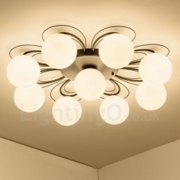 Designer Touch Decorative 9 Light Rustic Lodge Integrated Chandelier