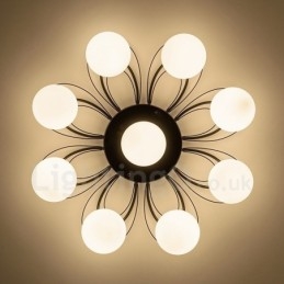 Designer Touch Decorative 9 Light Rustic Lodge Integrated Chandelier