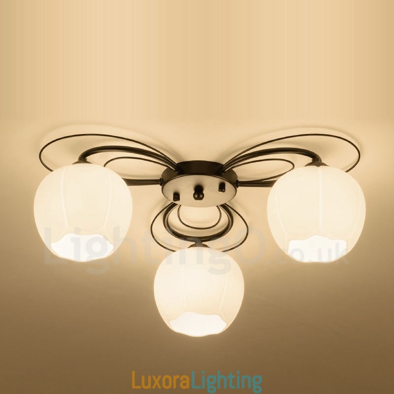 Designer Touch Decorative 3 Light Rustic Lodge Integrated Chandelier