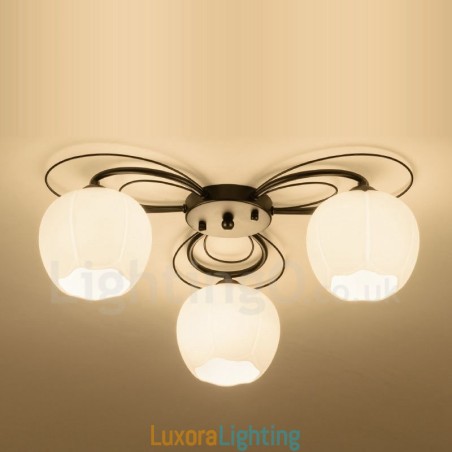 Designer Touch Decorative 3 Light Rustic Lodge Integrated Chandelier