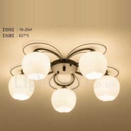 Designer Touch Decorative 5 Light Rustic Lodge Integrated Chandelier