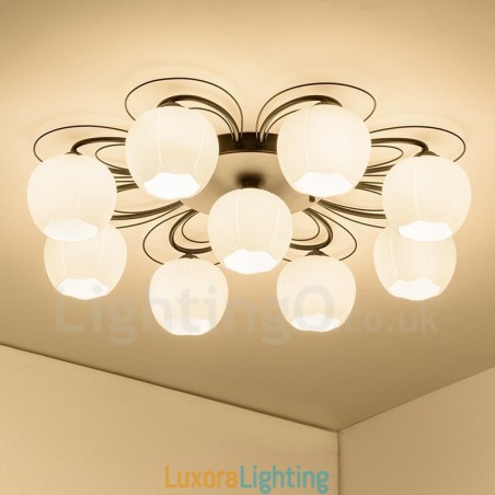 Designer Touch Decorative 9 Light Rustic Lodge Integrated Chandelier