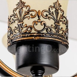 Designer Touch Decorative 6 Light Rustic Lodge Integrated Metal Chandelier