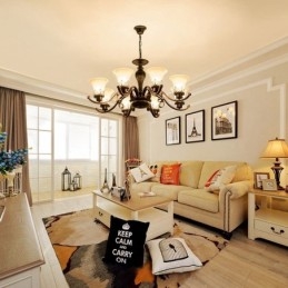 Designer Touch Decorative 8 Light Rustic Lodge Integrated Metal Chandelier