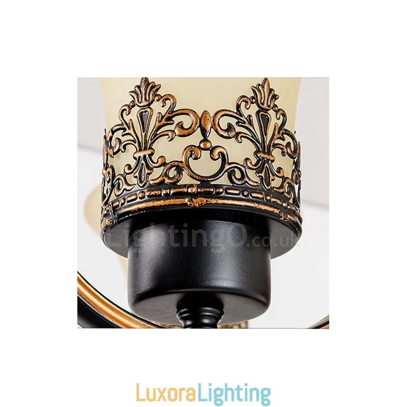 Designer Touch Decorative 8 Light Rustic Lodge Integrated Metal Chandelier