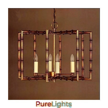 Designer Touch Decorative American Country Simple Antique Copper Iron Chandelier Chandelier Creative