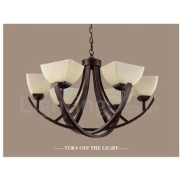 Designer Touch Decorative 6 Light Rustic Lodge Integrated Metal Chandelier