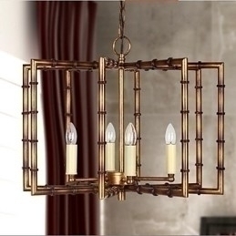 Designer Touch Decorative American Country Simple Antique Copper Iron Chandelier Chandelier Creative