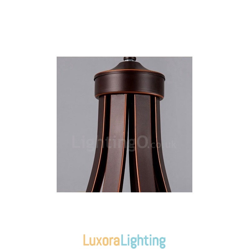 Designer Touch Decorative 6 Light Rustic Lodge Integrated Metal Chandelier