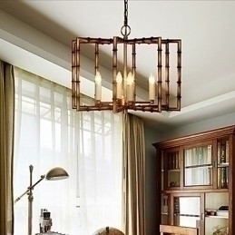 Designer Touch Decorative American Country Simple Antique Copper Iron Chandelier Chandelier Creative