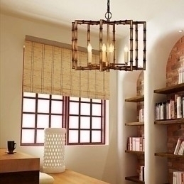 Designer Touch Decorative American Country Simple Antique Copper Iron Chandelier Chandelier Creative