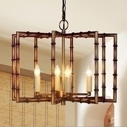 Designer Touch Decorative American Country Simple Antique Copper Iron Chandelier Chandelier Creative