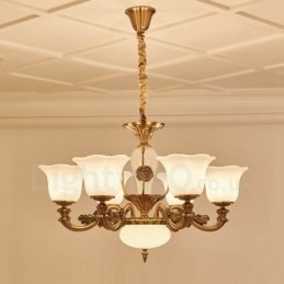 Designer Touch Decorative 6 Light Traditional Classic Integrated Metal Luxury Chandelier