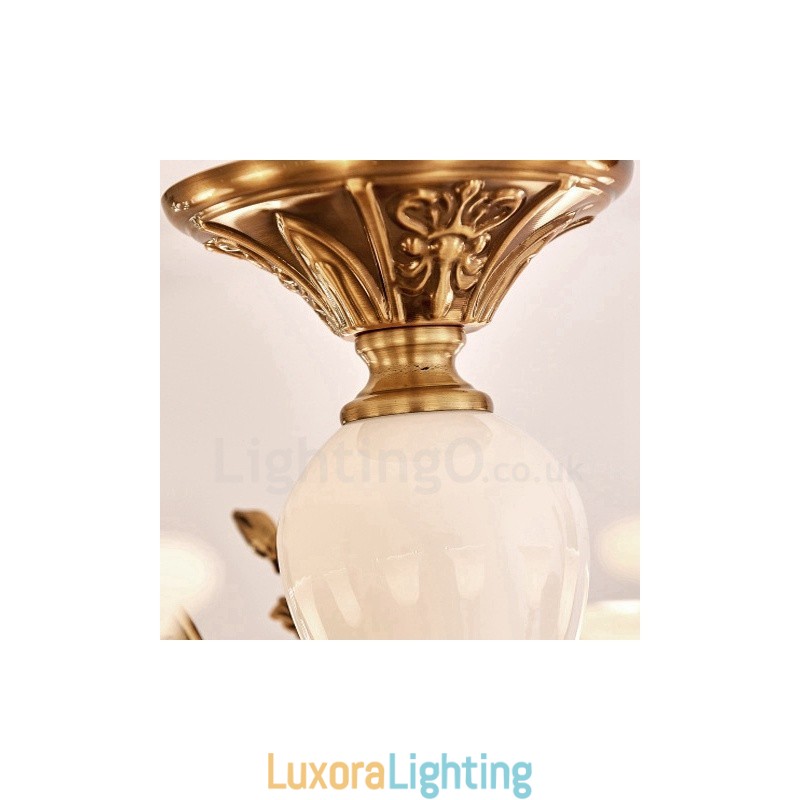 Designer Touch Decorative 6 Light Traditional Classic Integrated Metal Luxury Chandelier