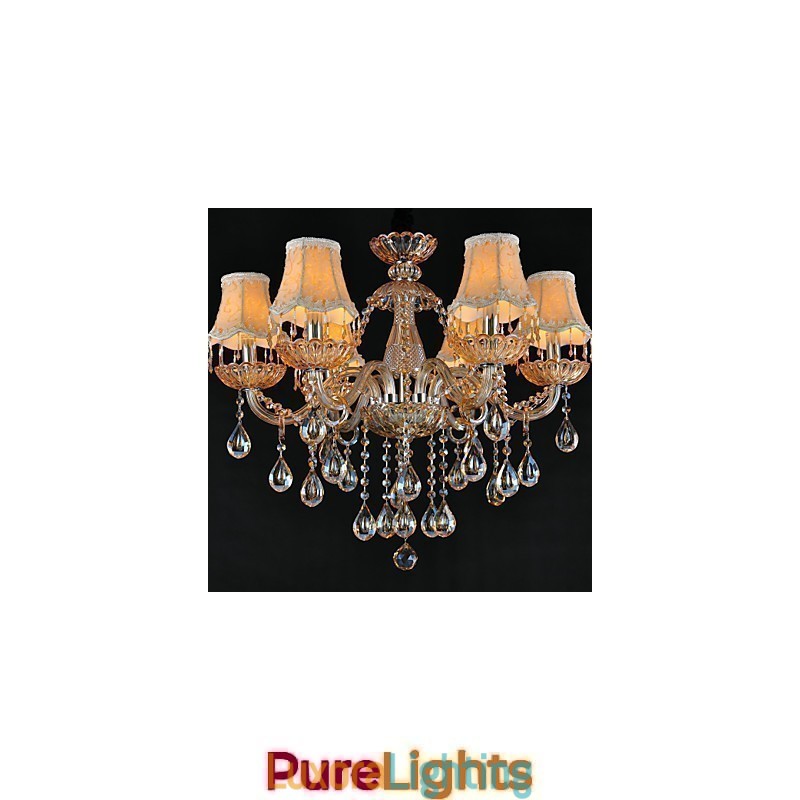 Designer Touch Decorative Chandelier Crystal Traditional Classic Glass 6 Light