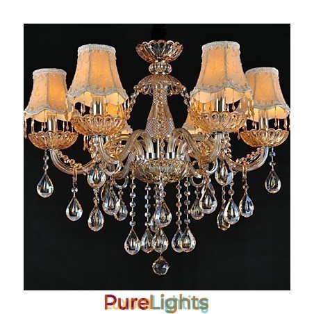 Designer Touch Decorative Chandelier Crystal Traditional Classic Glass 6 Light