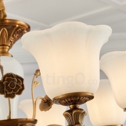 Designer Touch Decorative 8 Light Traditional Classic Integrated Metal Luxury Chandelier