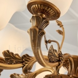 Designer Touch Decorative 8 Light Traditional Classic Integrated Metal Luxury Chandelier