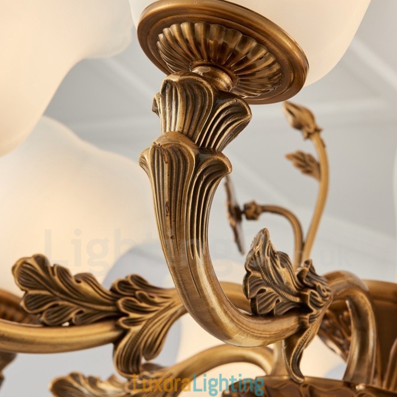 Designer Touch Decorative 8 Light Traditional Classic Integrated Metal Luxury Chandelier