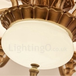 Designer Touch Decorative 8 Light Traditional Classic Integrated Metal Luxury Chandelier