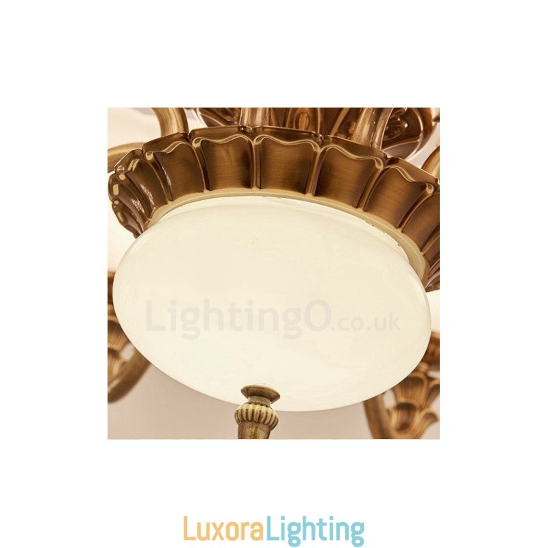 Designer Touch Decorative 8 Light Traditional Classic Integrated Metal Luxury Chandelier