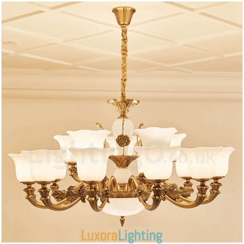 Designer Touch Decorative 15 Light Traditional Classic Integrated Metal Luxury Chandelier