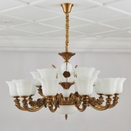 Designer Touch Decorative 15 Light Traditional Classic Integrated Metal Luxury Chandelier