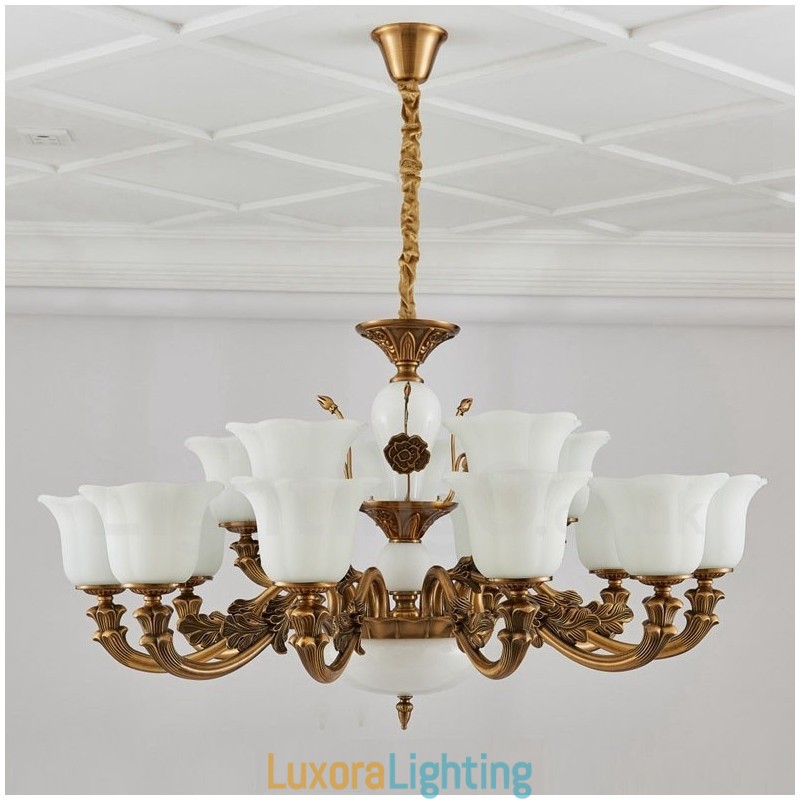 Designer Touch Decorative 15 Light Traditional Classic Integrated Metal Luxury Chandelier