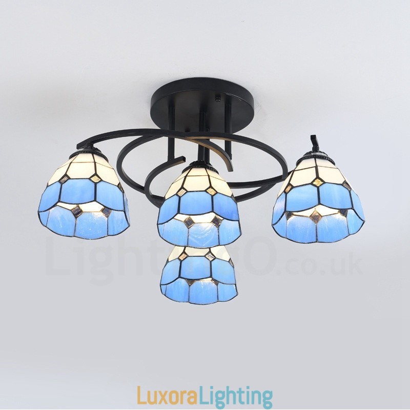 Designer Touch Decorative 4 Light Mediterranean Style Integrated Chandelier