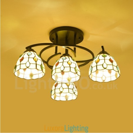 Designer Touch Decorative 4 Light Mediterranean Style Integrated Chandelier