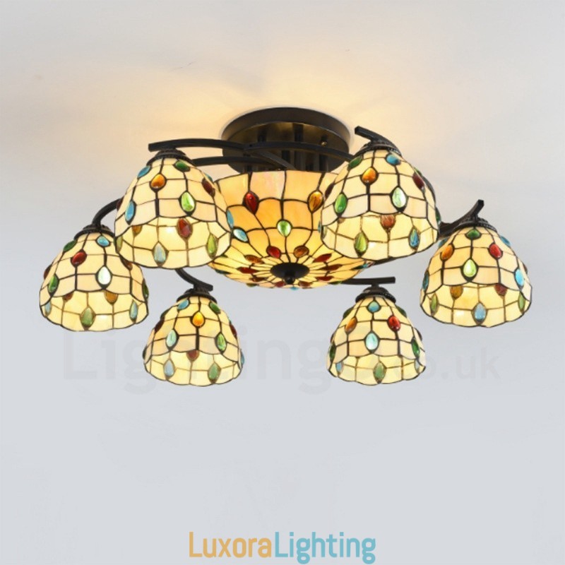 Designer Touch Decorative 9 Light Mediterranean Style Integrated Chandelier