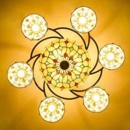 Designer Touch Decorative 9 Light Mediterranean Style Integrated Chandelier