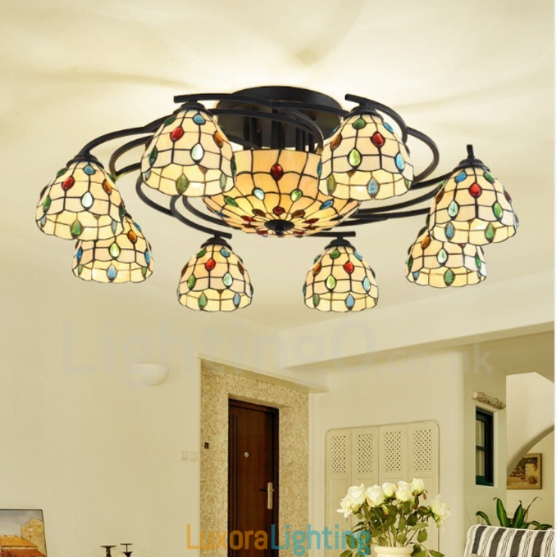 Designer Touch Decorative 11 Light Mediterranean Style Integrated Chandelier
