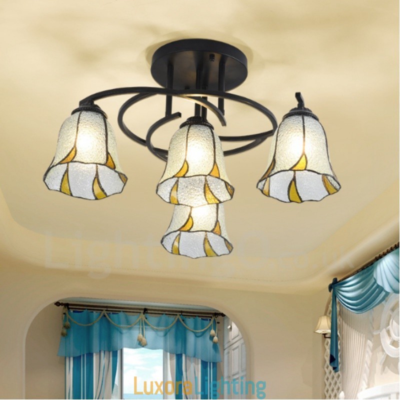 Designer Touch Decorative 4 Light Mediterranean Style Integrated Bath Metal Chandelier