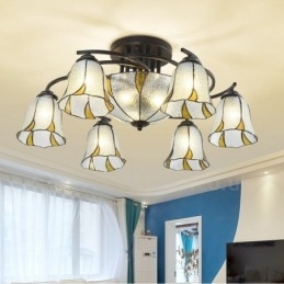Designer Touch Decorative 9 Light Mediterranean Style Integrated Bath Metal Chandelier