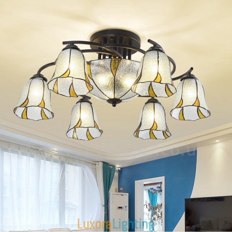 Designer Touch Decorative 9 Light Mediterranean Style Integrated Bath Metal Chandelier