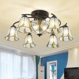 Designer Touch Decorative 9 Light Mediterranean Style Integrated Bath Metal Chandelier