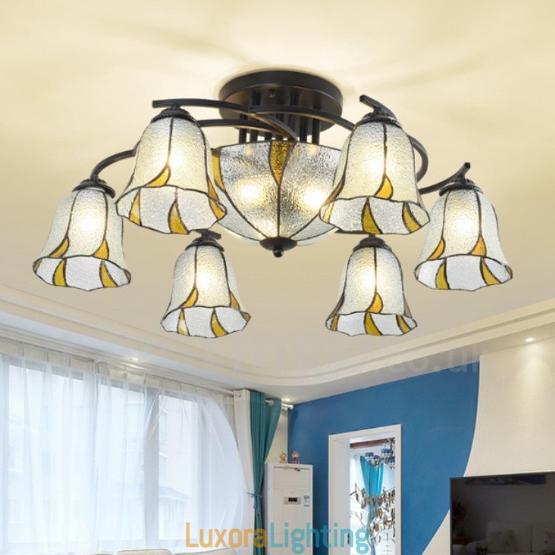 Designer Touch Decorative 9 Light Mediterranean Style Integrated Bath Metal Chandelier