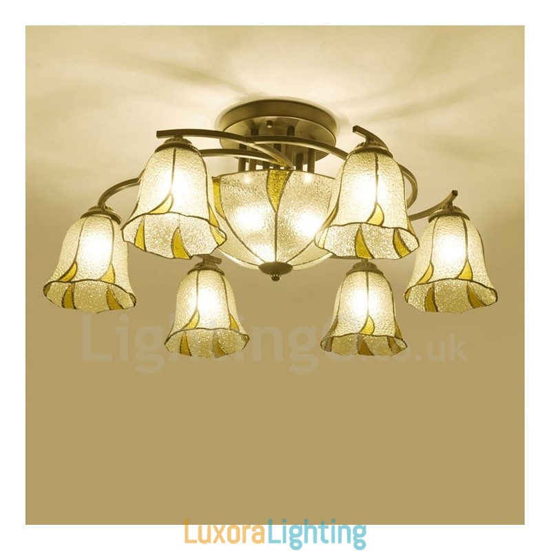 Designer Touch Decorative 9 Light Mediterranean Style Integrated Bath Metal Chandelier
