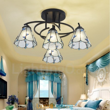 Designer Touch Decorative 4 Light Mediterranean Style Integrated Bath Metal Chandelier