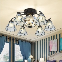 Designer Touch Decorative 9 Light Mediterranean Style Integrated Bath Metal Chandelier