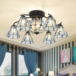 Designer Touch Decorative 9 Light Mediterranean Style Integrated Bath Metal Chandelier